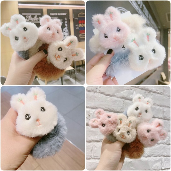 Picture of Plush Hair Ties Band At Random Color 5 PCs