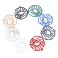 Picture of Brass Filigree Stamping Pendants Multicolor Round Natural Scenery Painted 32mm x 30mm, 10 PCs