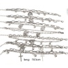Picture of 201 Stainless Steel Link Cable Chain Bracelets Silver Tone Ball Tree Multilayer 18.5cm(7 2/8") long, 1 Piece
