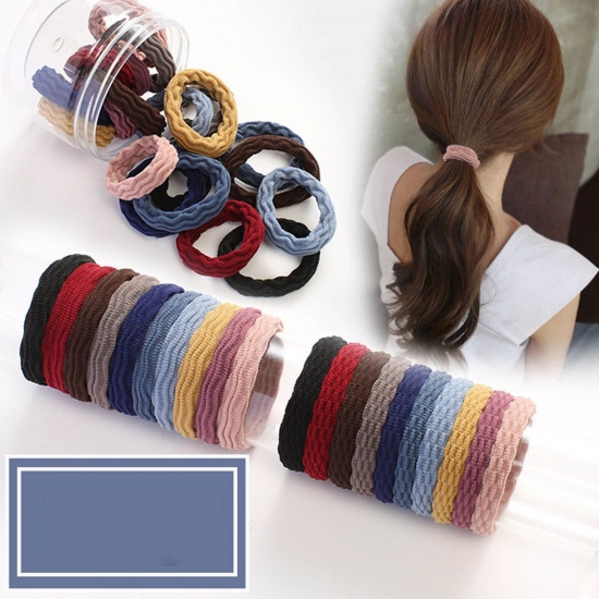 Picture of Fabric Hair Ties Band Multicolor 1 Box