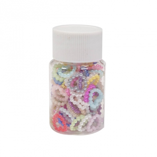 Picture of Resin Resin Jewelry Craft Filling Material White Pentagram Star Imitation Pearl 1.1cm, 1 Bottle