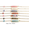 Изображение Stainless Steel Valentine's Day Link Cable Chain Bracelets Gold Plated Multicolor Oval Cross Word Message " LOVE " Enamel 17cm(6 6/8")-16.5cm(6 4/8") long, 1 Piece