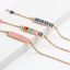 Immagine di Acciaio Inossidabile San Valentino Cavo Catena Braccialetti Oro Placcato Multicolore Ovale Cuore Messaggio " LOVE " Smalto 17cm-16.5cm Lunghezza, 1 Pz