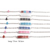 Изображение Stainless Steel Link Cable Chain Bracelets Silver Tone Multicolor Oval Cross Word Message " baby " Enamel 17cm(6 6/8")-16.5cm(6 4/8") long, 1 Piece