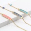Immagine di Acciaio Inossidabile Cavo Catena Braccialetti Oro Placcato Multicolore Ovale Croce Messaggio " baby " Smalto 17cm-16.5cm Lunghezza, 1 Pz