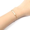 Picture of Stainless Steel Link Cable Chain Bracelets Gold Plated Multicolor Oval Cross Word Message " baby " Enamel 17cm(6 6/8")-16.5cm(6 4/8") long, 1 Piece