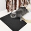 Imagen de Black - 55x70cm EVA & Faux Leather Foldable Dog Cat Litter Mat Household Pet Supplies, 1 Piece
