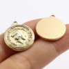 Immagine di Lega di Zinco Charms Moneta Oro Opaco Tondo 20mm x 17mm , 10 Pz