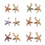 Picture of Stainless Steel Ocean Jewelry Charms Star Fish Gold Plated Multicolor Enamel 2 PCs