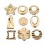 Picture of Stainless Steel Charms Gold Plated 2 PCs
