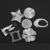 Image de Breloques en Acier Inoxydable Argent Mat 5 Pcs