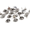 Picture of Stainless Steel Pin Brooches Round Silver Tone 10 Sets