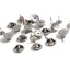 Bild von Edelstahl Brosche Rund Silberfarbe 10 Sets