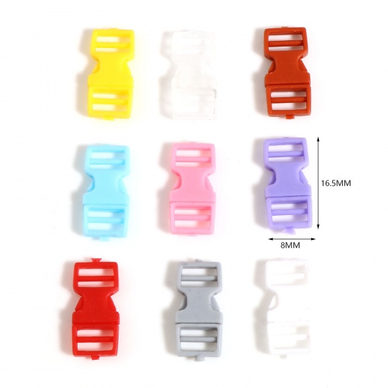 Immagine di Plastica Accessori per materiali artigianali fatti a mano fai-da-te Multicolore 16.5mm x 8mm, 10 Seri
