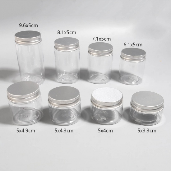 Picture of PET Bottles Cylinder Silver Plated 10 PCs