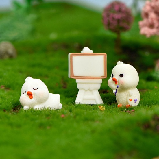 Изображение Green - 9# Cute Duck Tent Resin Micro Landscape Miniature Decoration DIY Gardening Accessories 3.5x2.5cm, 1 Piece