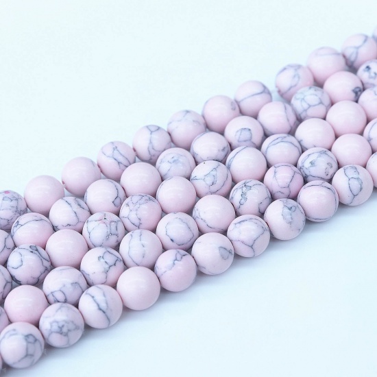 Immagine di Turchese ( Sintetico ) Perline Tondo Multicolore 1 Filo