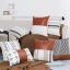 Picture of Brown - Cotton & PU Splicing Arrowhead Pattern Square Pillowcase Home Textile 45x45cm, 1 Piece