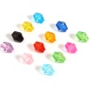 Immagine di Acrilato Perline Esagono Multicolore Trasparente Sezione Circa 6mm x 5mm, Foro: Circa 1.8mm, 2000 Pz