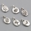 Picture of Zinc Based Alloy Charms Oval Antique Silver Color 10 PCs