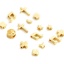 Immagine di Ottone Perline 18K Vero Oro Placcato 5 Pz