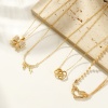 Image de Collier à Breloques En Gros Multicolore en Acier Inoxydable, Cœur Lune aux Femmes Élégant Style Ins Cadeau Bijoux pour Détaillants 1 Pièce