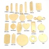 Picture of 304 Stainless Steel Blank Stamping Tags Charms Gold Plated Roller Burnishing
