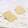 Picture of 304 Stainless Steel Blank Stamping Tags Charms Gold Plated Roller Burnishing