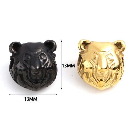 Imagen de Acero Inoxidable Cuentas Oso Multicolor 13mm x 13mm, Agujero: Aprox 2.7mm, 1 Unidad