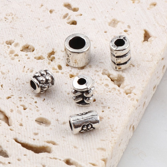 Picture of Zinc Based Alloy Spacer Beads Antique Silver Color 200 PCs