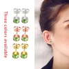 Picture of Stainless Steel Birthstone Ear Post Stud Earrings Multicolor Round 15mm x 7mm, 1 Pair