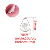 Picture of Stainless Steel Birth Month Flower Charms Geometric Multicolor January 13.9mm x 9mm, 1 Piece