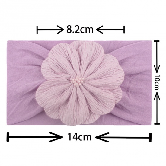 Picture of Nylon Baby Headband Flower At Random Color 14cm x 10cm, 1 Piece