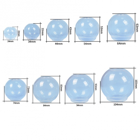 Picture of Silicone Resin Mold For Jewelry Making Ornaments Ball Transparent Clear 24mm x 23mm, 1 Piece
