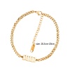 Picture of Stylish Simple Multicolor Stainless Steel Curb Link Chain Angel Number Bracelets For Women 20.5cm(8 1/8") - 20cm(7 7/8") long