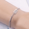 Picture of Stylish Simple Multicolor Stainless Steel Curb Link Chain Angel Number Bracelets For Women 20.5cm(8 1/8") - 20cm(7 7/8") long