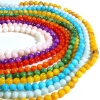 Изображение Бусины из Раковины, Круглые, Разноцветный Крашеный 6мм диаметр, 1мм, 38см - 37.5см длина, 1 Нитка 59 шт / 1 нитка