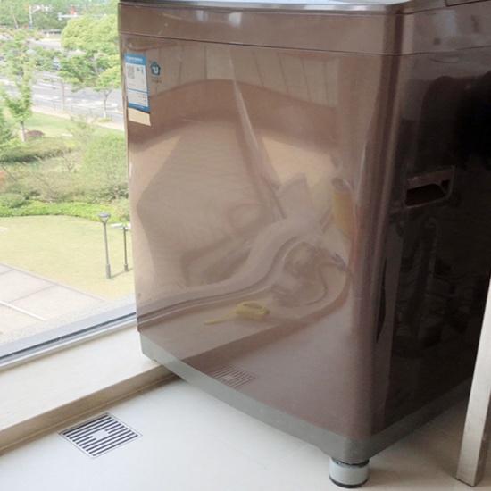 Immagine di Gray - 5# Plastic Non-slip Universal Holder Base Heightening Cushion For Washing Machine Refrigerator 7x2.5cm, 4 PCs