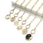 Picture of 1 Piece Eco-friendly Vacuum Plating Stylish Galaxy 18K Real Gold Plated Brass & Rhinestone Paperclip Link Chain Half Moon Star Pendant Charm Necklace For Women Party