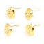 Immagine di Ottone Orecchini a Perno 18K Vero Oro Placcato Geometrica Cuore W/ Loop Dimensione di Posta / Cavo: (21 misura), 2 Pz