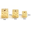 Picture of Brass Beads 18K Real Gold Plated Square Geometric 2 PCs