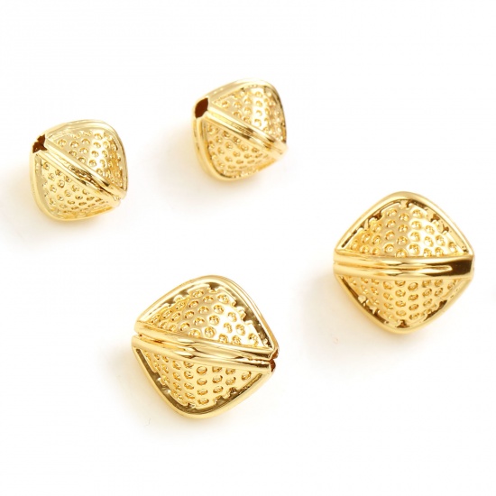 Picture of Brass Beads 18K Real Gold Plated Irregular Dot 5 PCs                                                                                                                                                                                                          