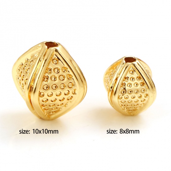 Picture of Brass Beads 18K Real Gold Plated Irregular Dot 5 PCs                                                                                                                                                                                                          