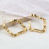 Изображение Латунь Серьги-кольца из бисера 18K настоящее золото с покрытием (20 калибров), 2 ШТ