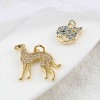 Picture of Brass Micro Pave Charms Animal 18K Real Gold Plated 1 Piece