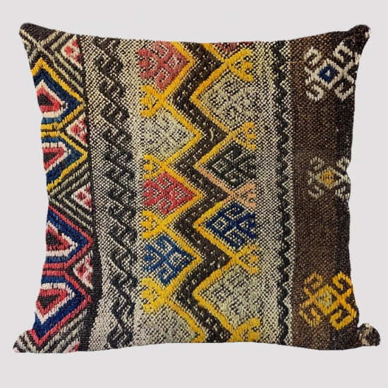 Immagine di Kilim Ethnic Style Flax Square Pillowcase Home Textile
