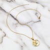 Picture of 201 Stainless Steel Jewelry Necklace Stud Earring Set Gold Plated Post/ Wire Size: (21 gauge), 1 Set ( 2 PCs/Set)