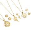 Picture of 201 Stainless Steel Jewelry Necklace Stud Earring Set Gold Plated Post/ Wire Size: (21 gauge), 1 Set ( 2 PCs/Set)