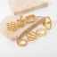 Immagine di Ecologico Semplice & Casual Semplice 18K Vero Oro Placcato 304 Acciaio Inossidabile Aperto Anello Per Donne 1 Pz