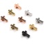 Immagine di Ottone Religione Perline Croce Micro Spianare Multicolore Cubic Zirconiae 14mm x 9mm, Foro:Circa 1.7mm, 2 Pz